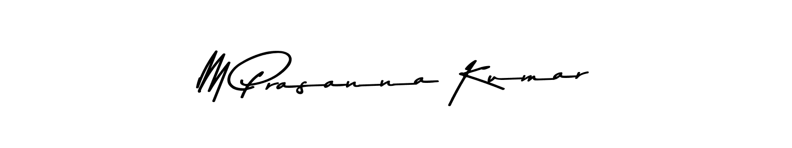 Make a beautiful signature design for name M Prasanna Kumar. With this signature (Asem Kandis PERSONAL USE) style, you can create a handwritten signature for free. M Prasanna Kumar signature style 9 images and pictures png