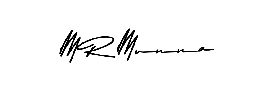 The best way (Asem Kandis PERSONAL USE) to make a short signature is to pick only two or three words in your name. The name M R Munna include a total of six letters. For converting this name. M R Munna signature style 9 images and pictures png