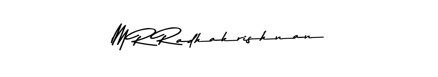 How to make M R Radhakrishnan name signature. Use Asem Kandis PERSONAL USE style for creating short signs online. This is the latest handwritten sign. M R Radhakrishnan signature style 9 images and pictures png