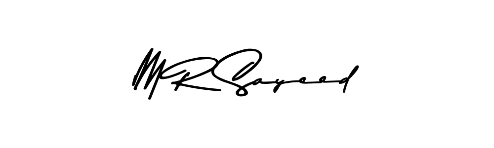 The best way (Asem Kandis PERSONAL USE) to make a short signature is to pick only two or three words in your name. The name M R Sayeed include a total of six letters. For converting this name. M R Sayeed signature style 9 images and pictures png