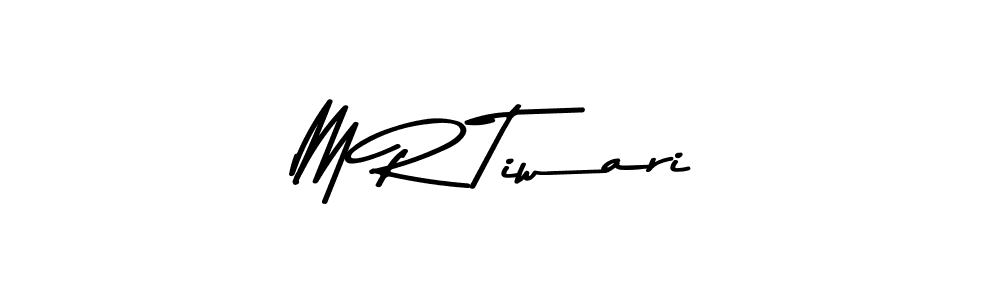 How to make M R Tiwari name signature. Use Asem Kandis PERSONAL USE style for creating short signs online. This is the latest handwritten sign. M R Tiwari signature style 9 images and pictures png
