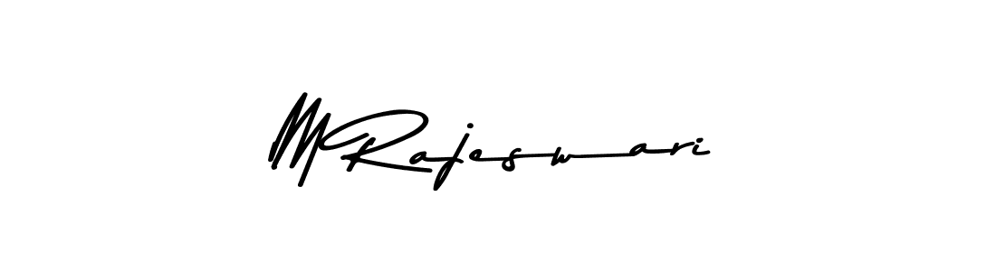 M Rajeswari stylish signature style. Best Handwritten Sign (Asem Kandis PERSONAL USE) for my name. Handwritten Signature Collection Ideas for my name M Rajeswari. M Rajeswari signature style 9 images and pictures png