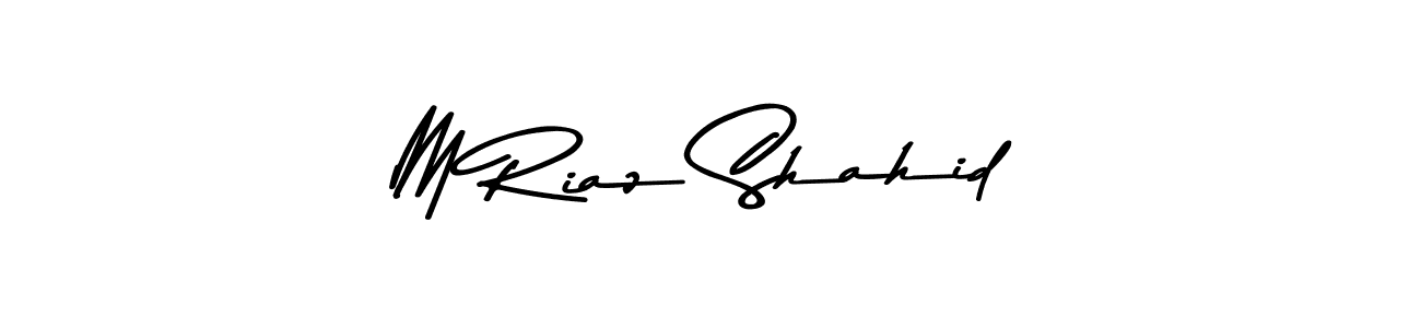 M Riaz Shahid stylish signature style. Best Handwritten Sign (Asem Kandis PERSONAL USE) for my name. Handwritten Signature Collection Ideas for my name M Riaz Shahid. M Riaz Shahid signature style 9 images and pictures png