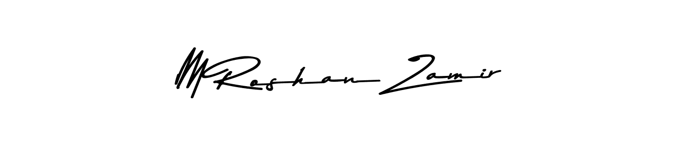 Use a signature maker to create a handwritten signature online. With this signature software, you can design (Asem Kandis PERSONAL USE) your own signature for name M Roshan Zamir. M Roshan Zamir signature style 9 images and pictures png
