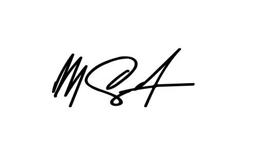 Make a beautiful signature design for name M S A. With this signature (Asem Kandis PERSONAL USE) style, you can create a handwritten signature for free. M S A signature style 9 images and pictures png