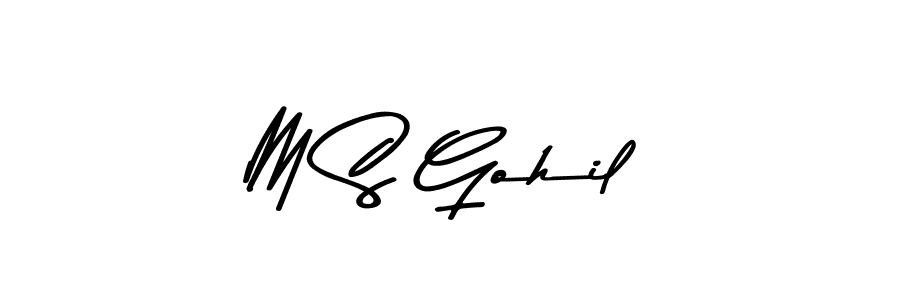 Design your own signature with our free online signature maker. With this signature software, you can create a handwritten (Asem Kandis PERSONAL USE) signature for name M S Gohil. M S Gohil signature style 9 images and pictures png