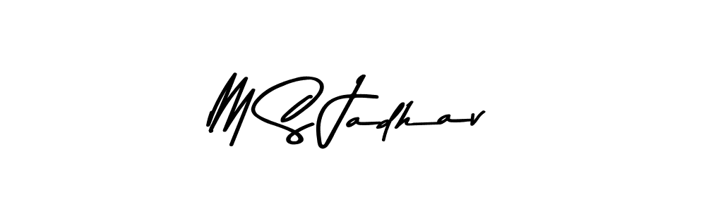 Make a beautiful signature design for name M S Jadhav. With this signature (Asem Kandis PERSONAL USE) style, you can create a handwritten signature for free. M S Jadhav signature style 9 images and pictures png