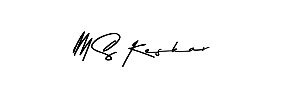 Make a beautiful signature design for name M S Keskar. Use this online signature maker to create a handwritten signature for free. M S Keskar signature style 9 images and pictures png