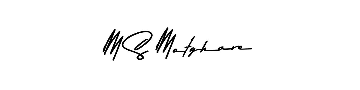 Design your own signature with our free online signature maker. With this signature software, you can create a handwritten (Asem Kandis PERSONAL USE) signature for name M S Motghare. M S Motghare signature style 9 images and pictures png
