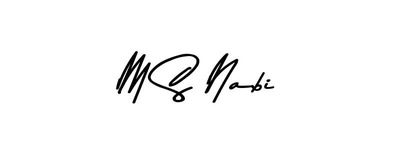 How to make M S Nabi signature? Asem Kandis PERSONAL USE is a professional autograph style. Create handwritten signature for M S Nabi name. M S Nabi signature style 9 images and pictures png