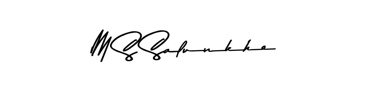 You can use this online signature creator to create a handwritten signature for the name M S Salunkhe. This is the best online autograph maker. M S Salunkhe signature style 9 images and pictures png