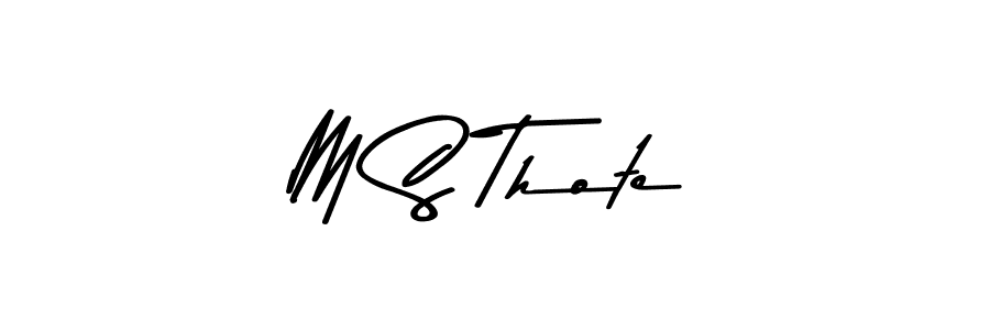 Use a signature maker to create a handwritten signature online. With this signature software, you can design (Asem Kandis PERSONAL USE) your own signature for name M S Thote. M S Thote signature style 9 images and pictures png