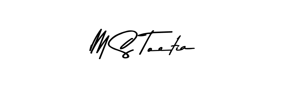 Use a signature maker to create a handwritten signature online. With this signature software, you can design (Asem Kandis PERSONAL USE) your own signature for name M S Toetia. M S Toetia signature style 9 images and pictures png