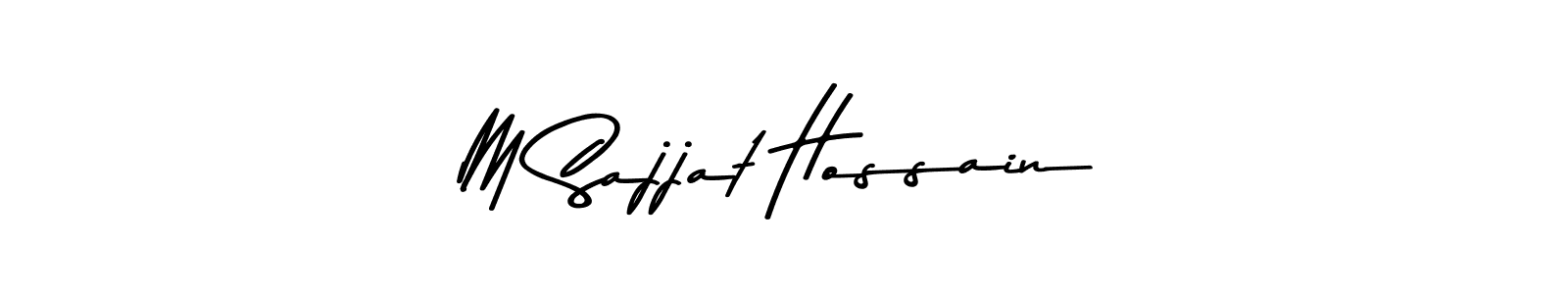 How to make M Sajjat Hossain signature? Asem Kandis PERSONAL USE is a professional autograph style. Create handwritten signature for M Sajjat Hossain name. M Sajjat Hossain signature style 9 images and pictures png