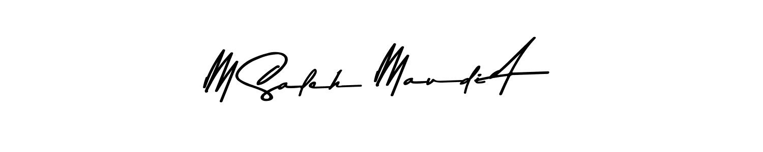 Create a beautiful signature design for name M Saleh Maudi A. With this signature (Asem Kandis PERSONAL USE) fonts, you can make a handwritten signature for free. M Saleh Maudi A signature style 9 images and pictures png