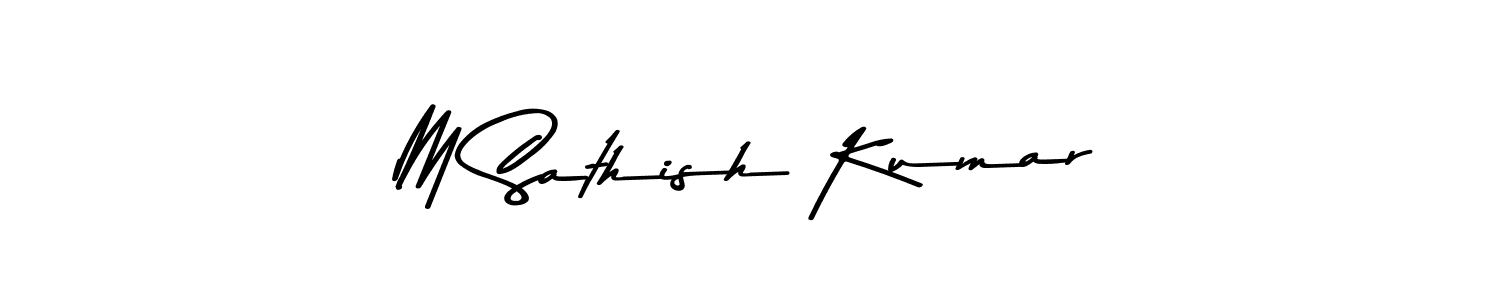 M Sathish Kumar stylish signature style. Best Handwritten Sign (Asem Kandis PERSONAL USE) for my name. Handwritten Signature Collection Ideas for my name M Sathish Kumar. M Sathish Kumar signature style 9 images and pictures png