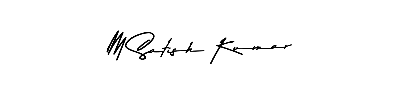 Also we have M Satish Kumar name is the best signature style. Create professional handwritten signature collection using Asem Kandis PERSONAL USE autograph style. M Satish Kumar signature style 9 images and pictures png