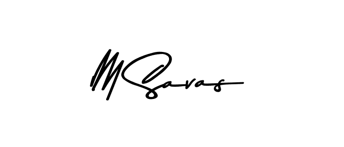 M Savas stylish signature style. Best Handwritten Sign (Asem Kandis PERSONAL USE) for my name. Handwritten Signature Collection Ideas for my name M Savas. M Savas signature style 9 images and pictures png