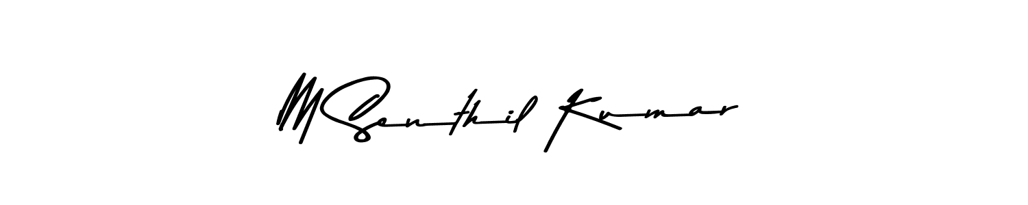 Use a signature maker to create a handwritten signature online. With this signature software, you can design (Asem Kandis PERSONAL USE) your own signature for name M Senthil Kumar. M Senthil Kumar signature style 9 images and pictures png