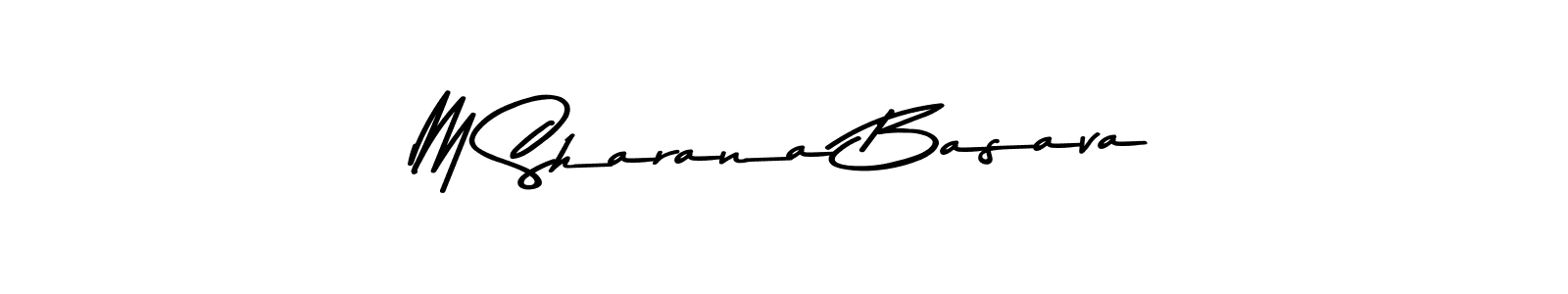 Create a beautiful signature design for name M Sharana Basava. With this signature (Asem Kandis PERSONAL USE) fonts, you can make a handwritten signature for free. M Sharana Basava signature style 9 images and pictures png