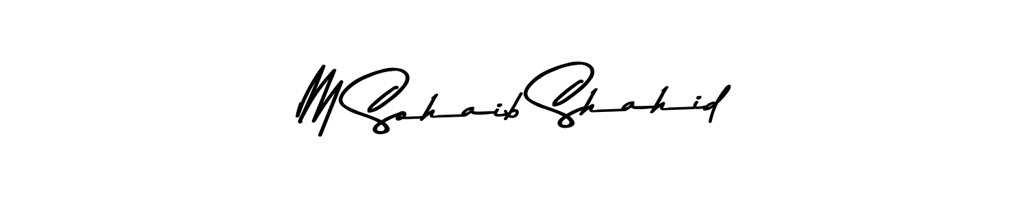 Also You can easily find your signature by using the search form. We will create M Sohaib Shahid name handwritten signature images for you free of cost using Asem Kandis PERSONAL USE sign style. M Sohaib Shahid signature style 9 images and pictures png