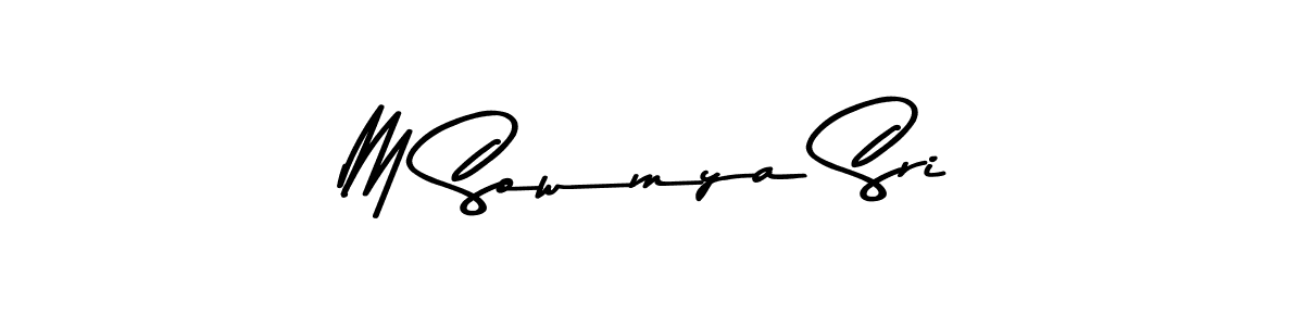 Also You can easily find your signature by using the search form. We will create M Sowmya Sri name handwritten signature images for you free of cost using Asem Kandis PERSONAL USE sign style. M Sowmya Sri signature style 9 images and pictures png