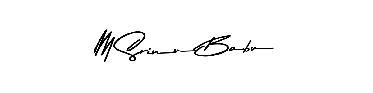 The best way (Asem Kandis PERSONAL USE) to make a short signature is to pick only two or three words in your name. The name M Srinu Babu include a total of six letters. For converting this name. M Srinu Babu signature style 9 images and pictures png