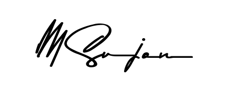 The Asem Kandis PERSONAL USE typeface gives name M Sujon a refined look. Suitable for certificates, diplomas, and official verification. M Sujon signature style 9 images and pictures png