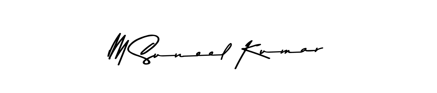 The best way (Asem Kandis PERSONAL USE) to make a short signature is to pick only two or three words in your name. The name M Suneel Kumar include a total of six letters. For converting this name. M Suneel Kumar signature style 9 images and pictures png