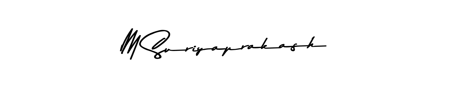 Also we have M Suriyaprakash name is the best signature style. Create professional handwritten signature collection using Asem Kandis PERSONAL USE autograph style. M Suriyaprakash signature style 9 images and pictures png