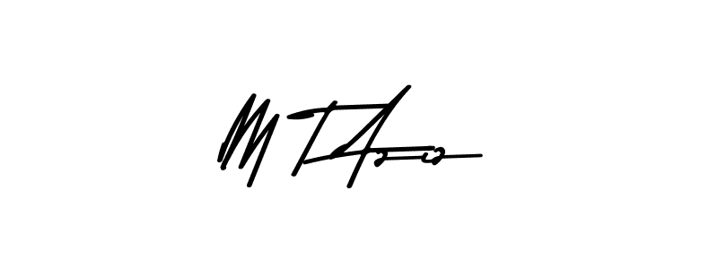 The best way (Asem Kandis PERSONAL USE) to make a short signature is to pick only two or three words in your name. The name M T Aziz include a total of six letters. For converting this name. M T Aziz signature style 9 images and pictures png