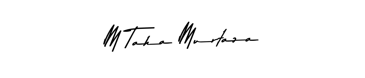 Make a beautiful signature design for name M Taha Murtaza. With this signature (Asem Kandis PERSONAL USE) style, you can create a handwritten signature for free. M Taha Murtaza signature style 9 images and pictures png