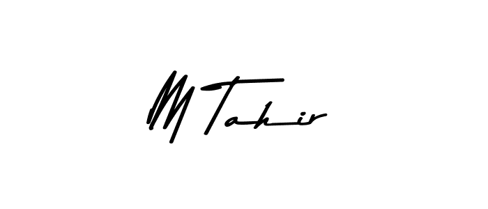 Create a beautiful signature design for name M Tahir. With this signature (Asem Kandis PERSONAL USE) fonts, you can make a handwritten signature for free. M Tahir signature style 9 images and pictures png