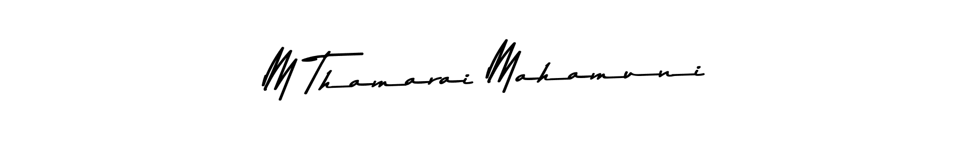 Similarly Asem Kandis PERSONAL USE is the best handwritten signature design. Signature creator online .You can use it as an online autograph creator for name M Thamarai Mahamuni. M Thamarai Mahamuni signature style 9 images and pictures png