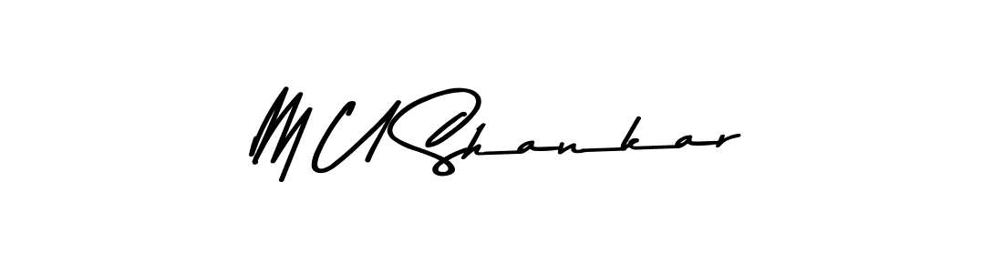 Design your own signature with our free online signature maker. With this signature software, you can create a handwritten (Asem Kandis PERSONAL USE) signature for name M U Shankar. M U Shankar signature style 9 images and pictures png