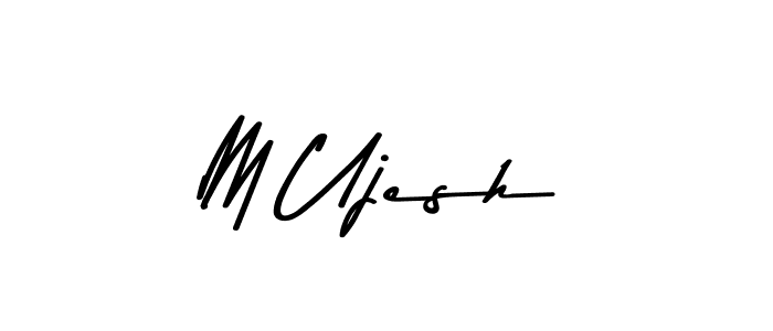 Also we have M Ujesh name is the best signature style. Create professional handwritten signature collection using Asem Kandis PERSONAL USE autograph style. M Ujesh signature style 9 images and pictures png