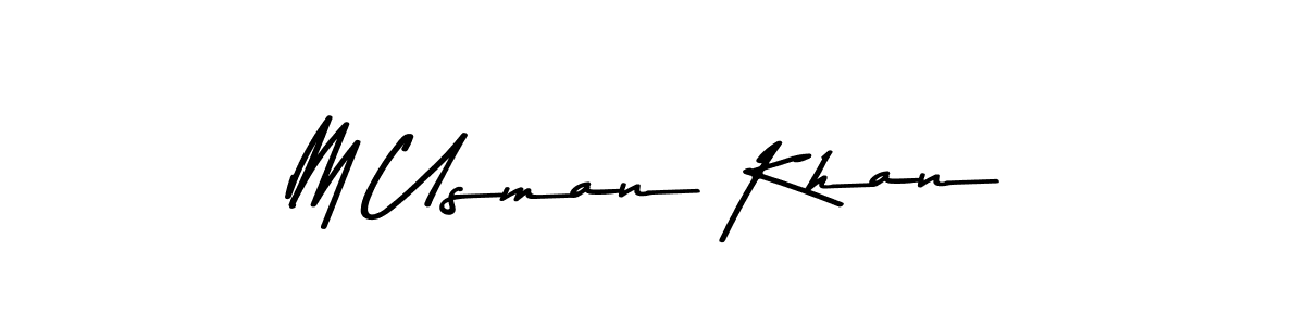 Design your own signature with our free online signature maker. With this signature software, you can create a handwritten (Asem Kandis PERSONAL USE) signature for name M Usman Khan. M Usman Khan signature style 9 images and pictures png