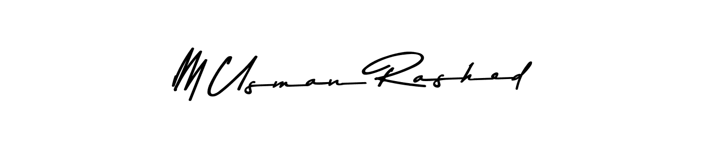 Here are the top 10 professional signature styles for the name M Usman Rashed. These are the best autograph styles you can use for your name. M Usman Rashed signature style 9 images and pictures png