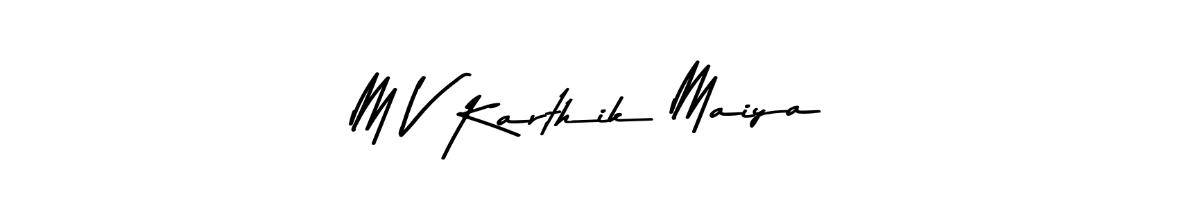 Make a beautiful signature design for name M V Karthik Maiya. Use this online signature maker to create a handwritten signature for free. M V Karthik Maiya signature style 9 images and pictures png