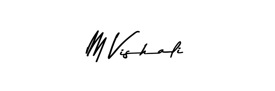 Use a signature maker to create a handwritten signature online. With this signature software, you can design (Asem Kandis PERSONAL USE) your own signature for name M Vishali. M Vishali signature style 9 images and pictures png