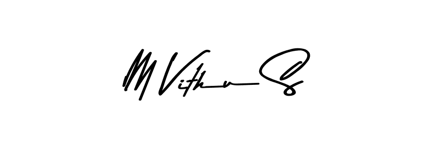 Make a beautiful signature design for name M Vithu S. With this signature (Asem Kandis PERSONAL USE) style, you can create a handwritten signature for free. M Vithu S signature style 9 images and pictures png