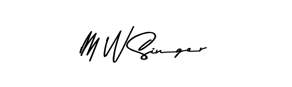 Also You can easily find your signature by using the search form. We will create M W Singer name handwritten signature images for you free of cost using Asem Kandis PERSONAL USE sign style. M W Singer signature style 9 images and pictures png