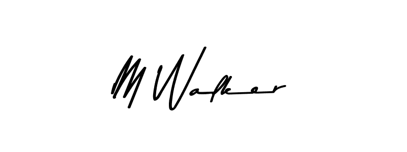 How to make M Walker name signature. Use Asem Kandis PERSONAL USE style for creating short signs online. This is the latest handwritten sign. M Walker signature style 9 images and pictures png