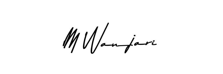 Use a signature maker to create a handwritten signature online. With this signature software, you can design (Asem Kandis PERSONAL USE) your own signature for name M Wanjari. M Wanjari signature style 9 images and pictures png