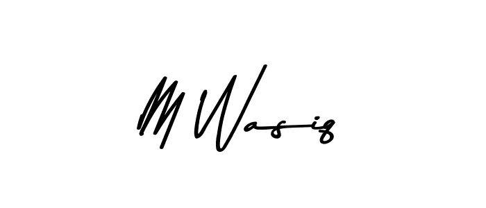 The best way (Asem Kandis PERSONAL USE) to make a short signature is to pick only two or three words in your name. The name M Wasiq include a total of six letters. For converting this name. M Wasiq signature style 9 images and pictures png