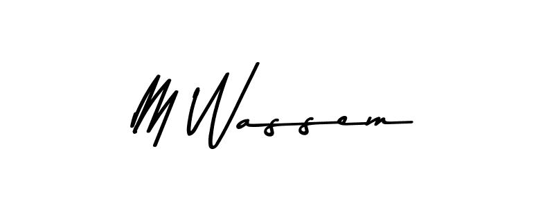 Design your own signature with our free online signature maker. With this signature software, you can create a handwritten (Asem Kandis PERSONAL USE) signature for name M Wassem. M Wassem signature style 9 images and pictures png