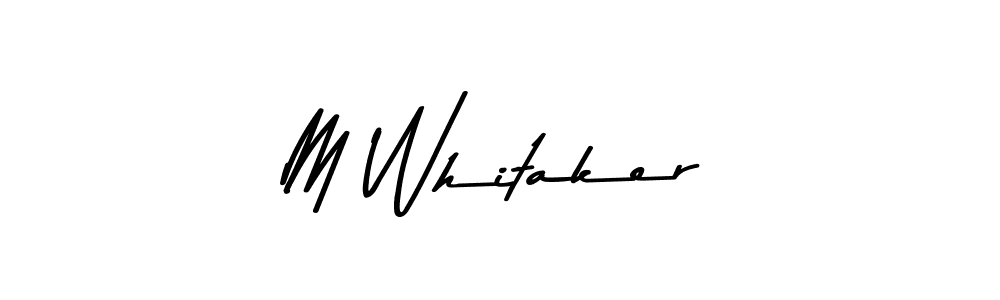 This is the best signature style for the M Whitaker name. Also you like these signature font (Asem Kandis PERSONAL USE). Mix name signature. M Whitaker signature style 9 images and pictures png