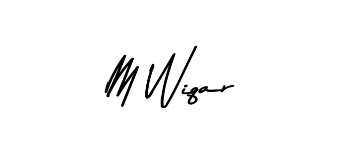 if you are searching for the best signature style for your name M Wiqar. so please give up your signature search. here we have designed multiple signature styles  using Asem Kandis PERSONAL USE. M Wiqar signature style 9 images and pictures png