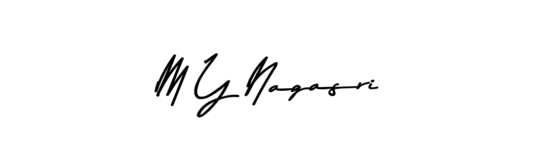 Design your own signature with our free online signature maker. With this signature software, you can create a handwritten (Asem Kandis PERSONAL USE) signature for name M Y Nagasri. M Y Nagasri signature style 9 images and pictures png