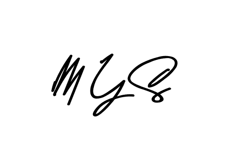 How to make M Y S name signature. Use Asem Kandis PERSONAL USE style for creating short signs online. This is the latest handwritten sign. M Y S signature style 9 images and pictures png